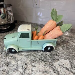 Mint Green Decorative Truck with Carrots